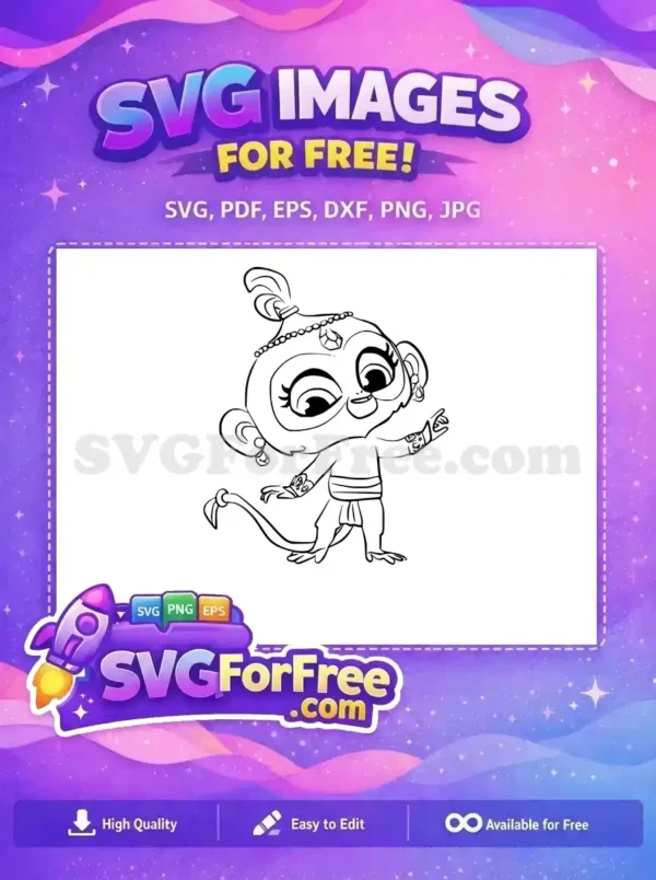 Free Tala Monkey Free Gem Shimmer and Shine Free SVG