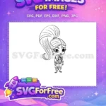 Free Shimmer Big Eyes Free Ponytail Shimmer and Shine Free SVG - Instant Download