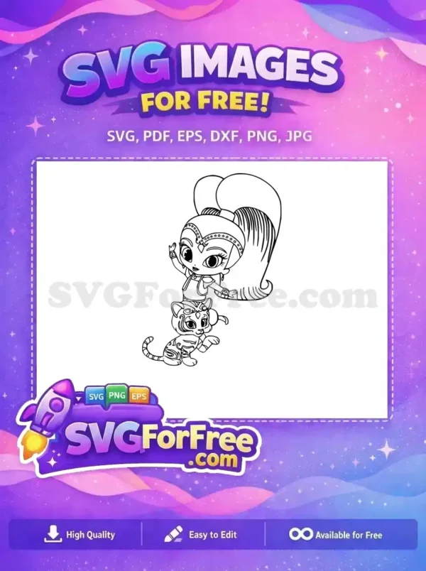 Free Shimmer Smiling Free Riding Nahal Shimmer and Shine Free SVG