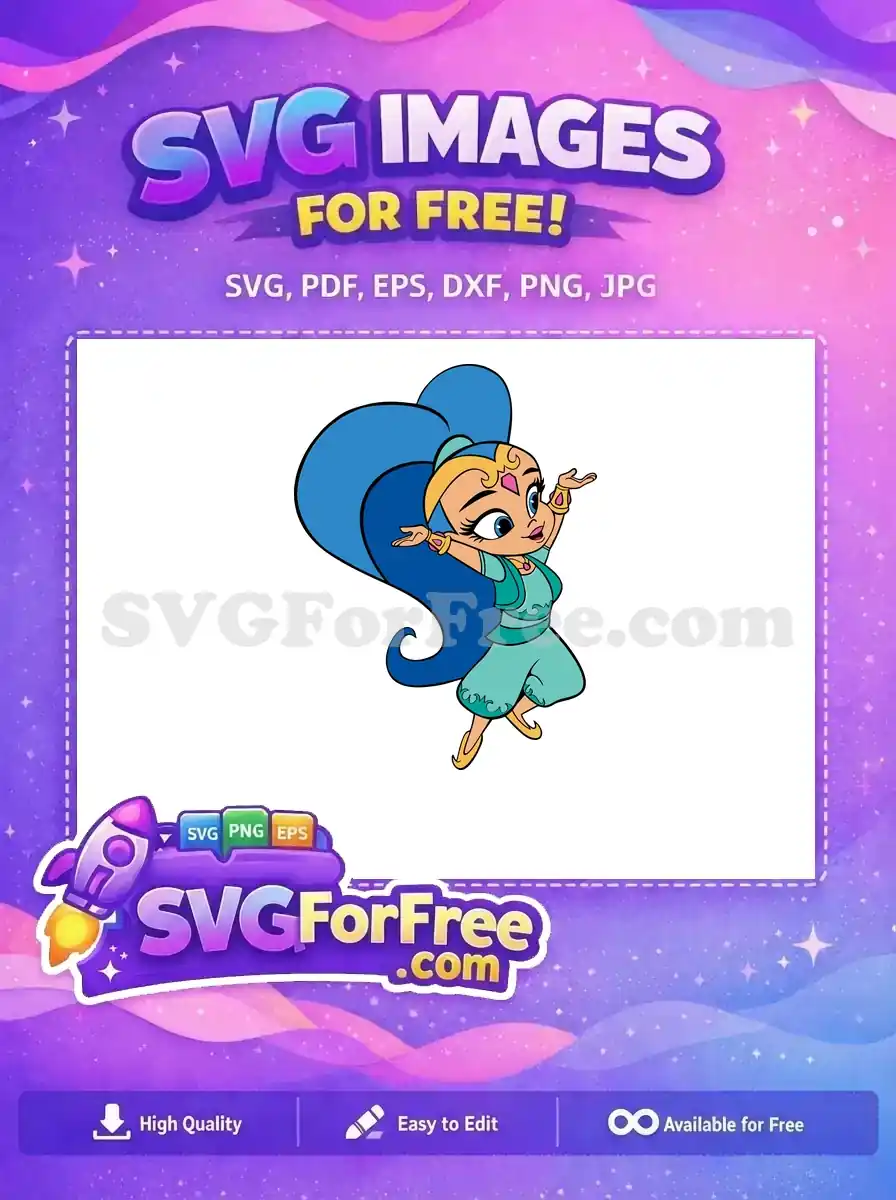Free Teal Outfit Free Happy Shimmer Shimmer and Shine Free SVG