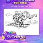 Free Shimmer Shine Flying Carpet Free Sisters Shimmer and Shine Free SVG - Instant Download