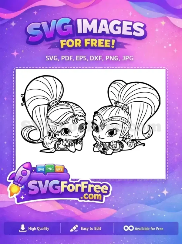 Free Cute Shimmer Free Shine Smiling Girls 1 Free SVG Free Cute Shimmer Free Shine Smiling Girls 1 Free SVG