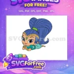 Free Turquoise Outfit Free Sapphire Hair Shimmer and Shine Free SVG - Instant Download