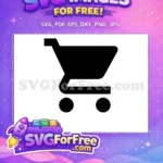 Free Black Shopping Free Cart Simple Store Free SVG 1 - Instant Download