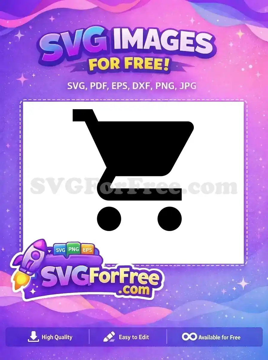 Free Black Shopping Free Cart Simple Free SVG 1
