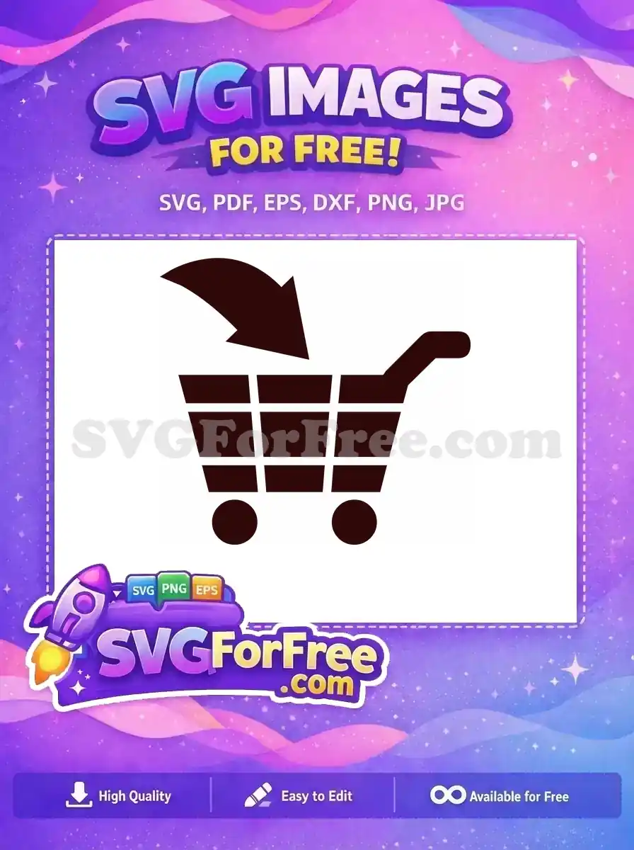 Free Arrow Pointing Free Brown Shopping Cart Free SVG