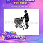 Free Male Shopper Free Full Shopping Cart Free SVG - Instant Download