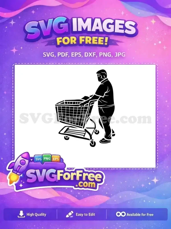 Free Male Shopper Free Full Shopping Cart Free SVG