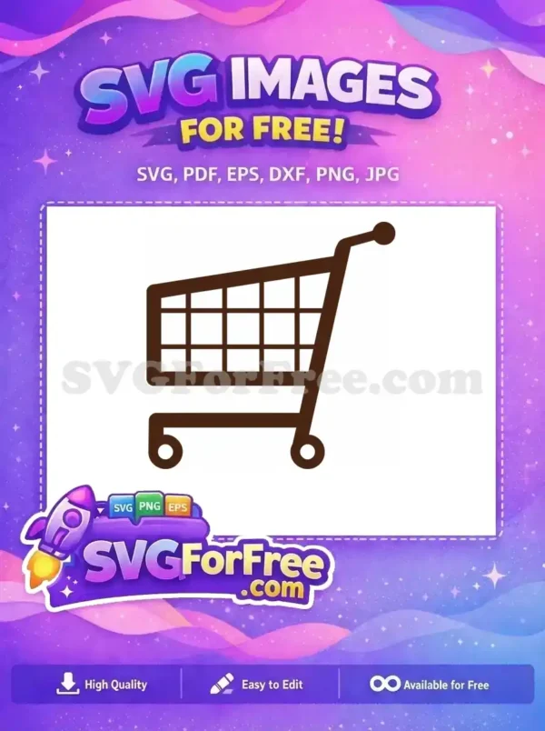 Free Brown Cart Free Shopping Free Cart SVG