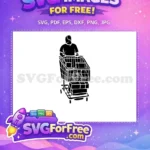 Free Groceries Detail Free Shopping Cart Silhouette Free SVG - Instant Download