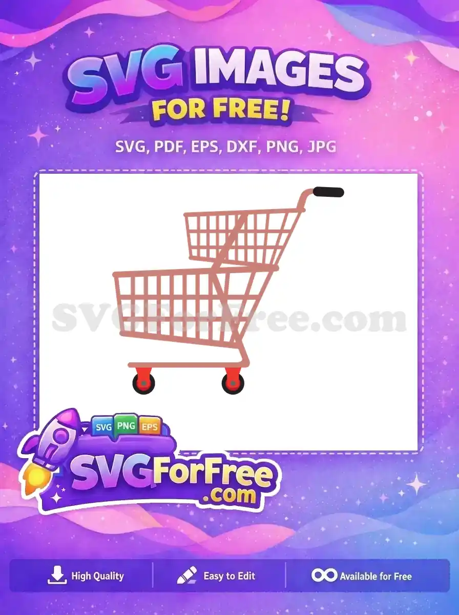 Free Salmon Shopping Free Red Wheels Shopping Cart Free SVG