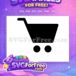 Free Simple Black Free Shopping Cart Free SVG - Instant Download