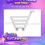 Free Simple Outline Free Shopping Cart Icon Free SVG 1 - Instant Download