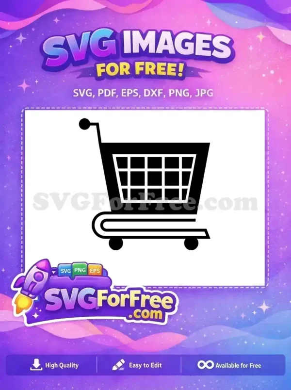Free Black Shopping Free Empty Cart Shopping Free SVG