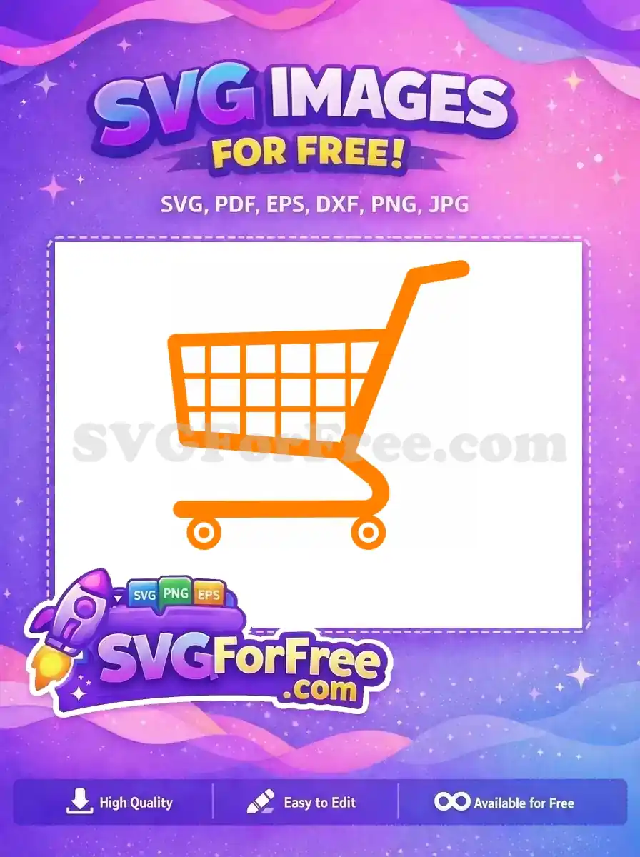Free Orange Outlined Free Round Wheels Shopping Free SVG