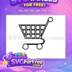 Free Minimalist Cart Free Black Outline Shopping Free SVG 1 - Instant Download