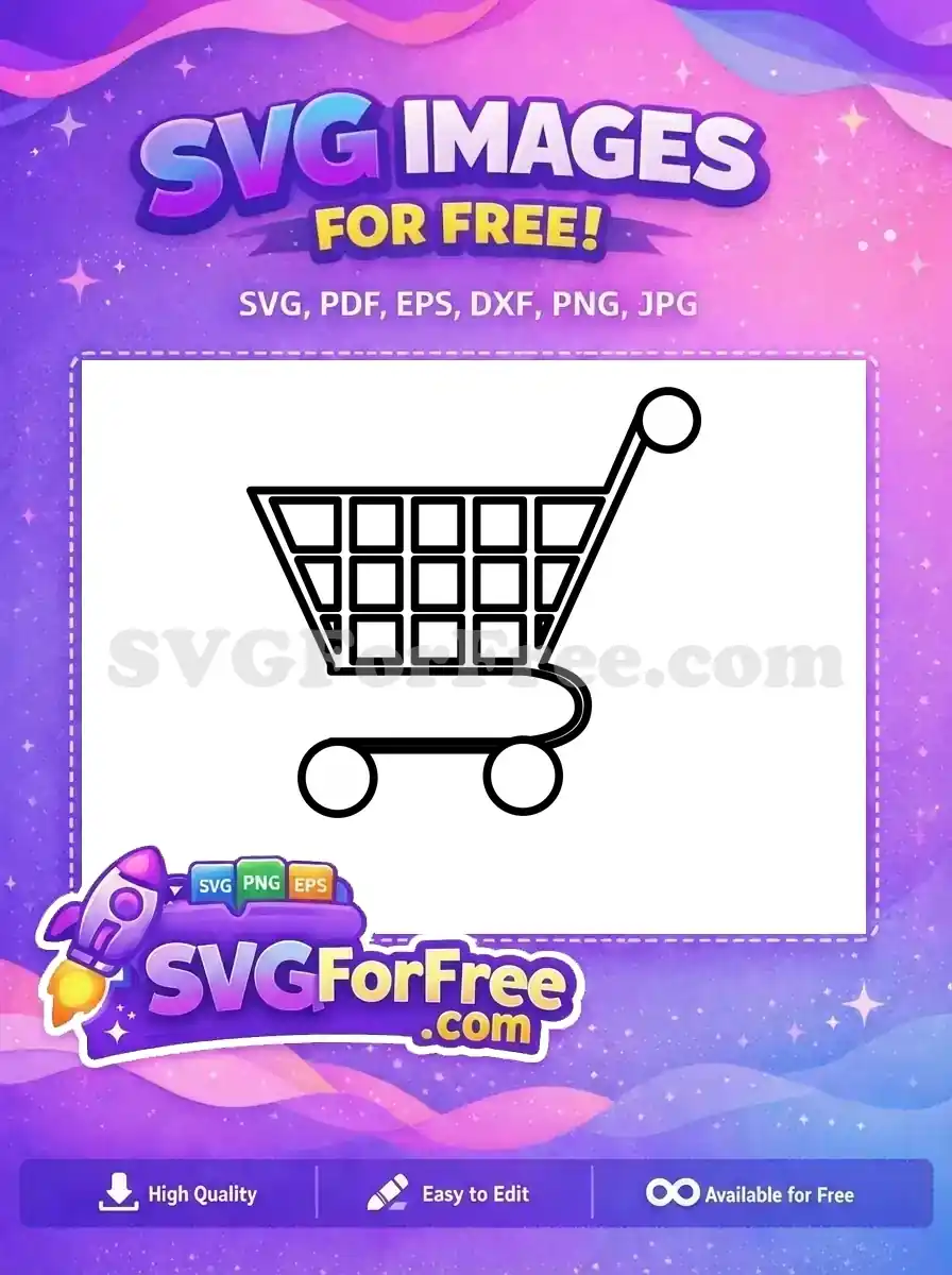 Free Minimalist Cart Free Black Outline Shopping Free SVG 1