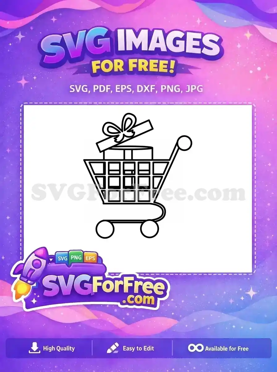 Free Present Detail Free Shopping Cart Detail Shopping Free SVG