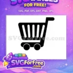 Free Black Outline Free Cart Shopping Free SVG - Instant Download