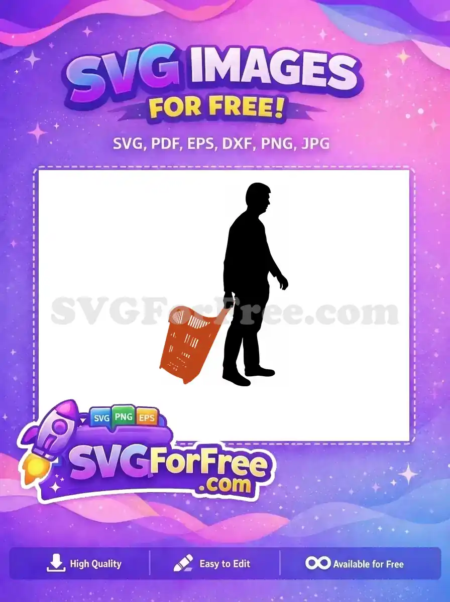 Free Orange Plastic Free Shopping Cart Free SVG 1