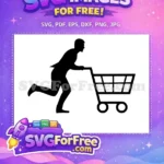 Free Silhouette Running Free Man Shopping Free SVG - Instant Download