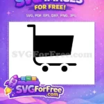 Free Simple Cart Free Black Shopping Free SVG - Instant Download