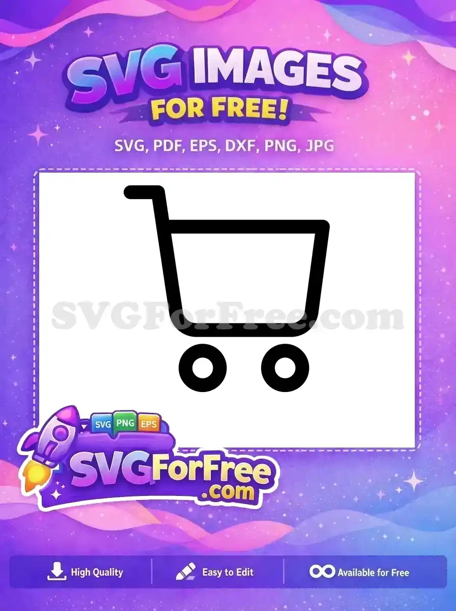 Free Black Outline Cart Free Shopping Free SVG