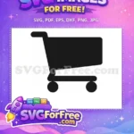 Free Black Grocery Free Cart Shopping Free SVG - Instant Download