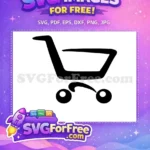Free Black Cart Free Simple Shopping Free SVG 2 - Instant Download