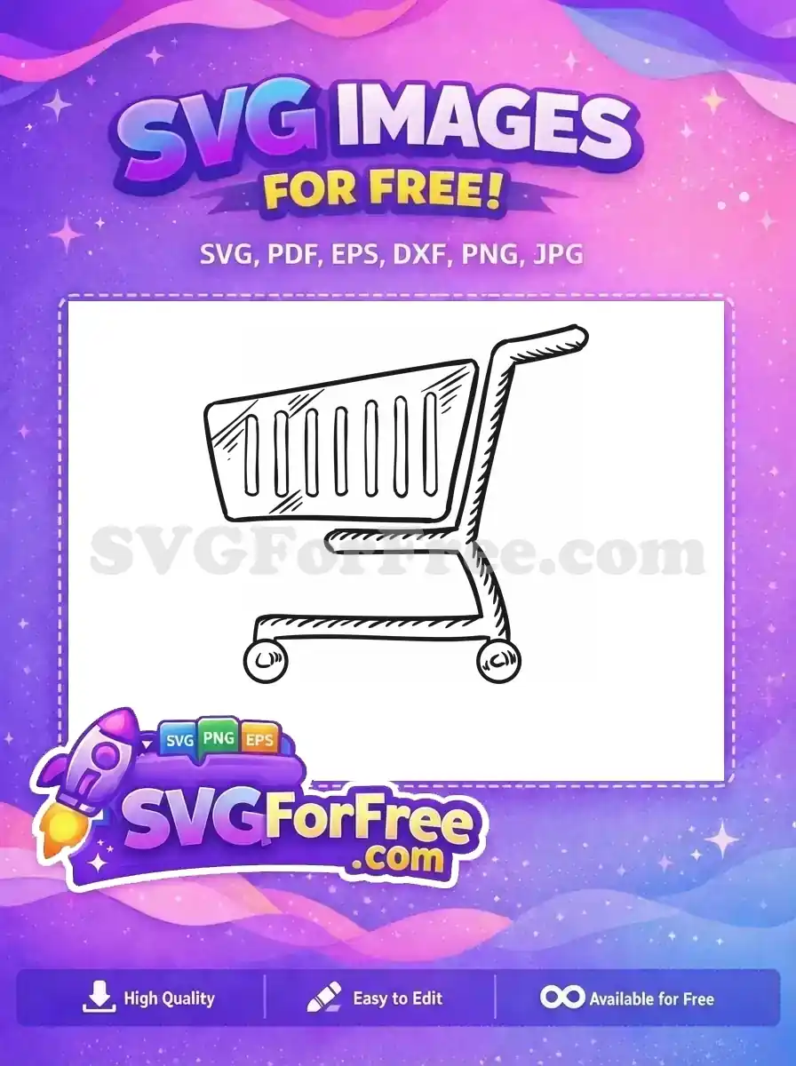 Free Outline Shopping Free Cart Simple Design Free SVG