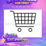 Free Black Cart Free Shopping Free Cart SVG - Instant Download