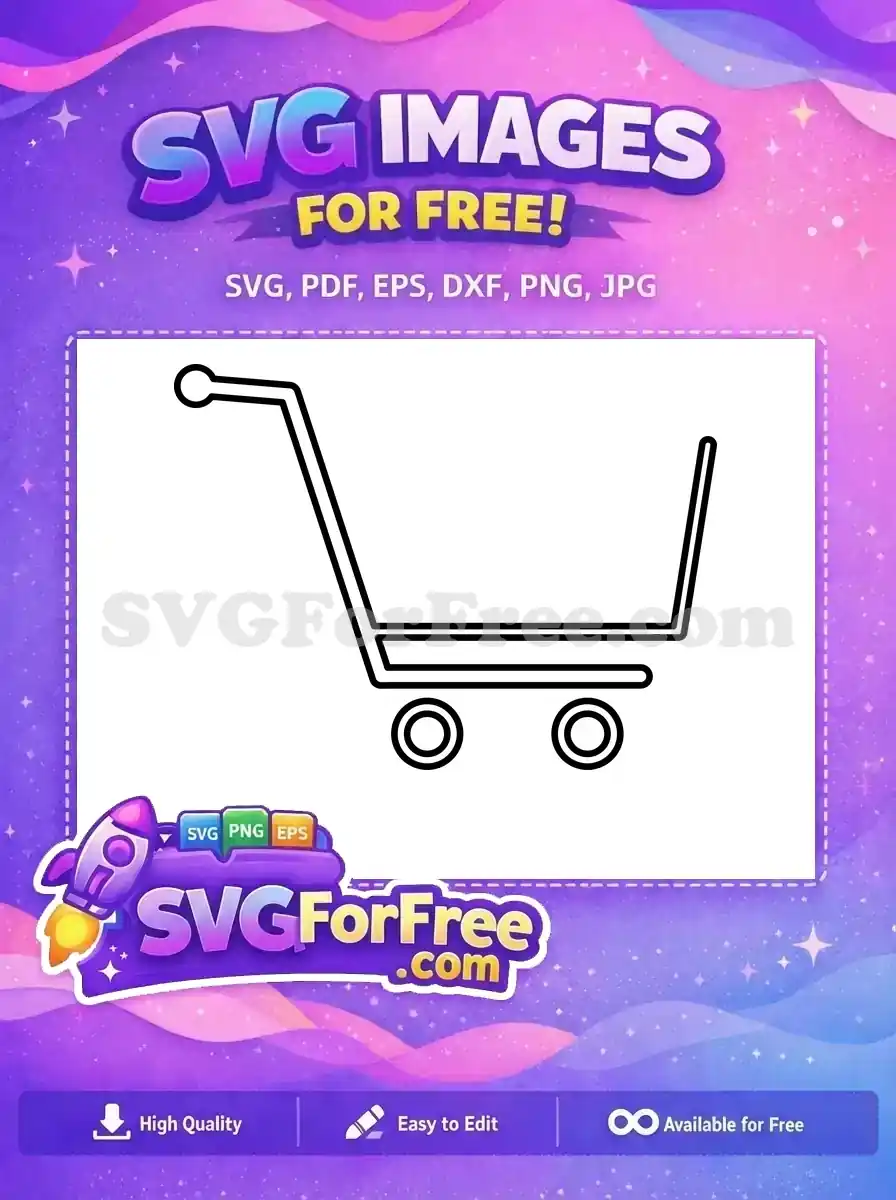 Free Shopping Cart Outline Free Minimalist Black Icon Design Free SVG