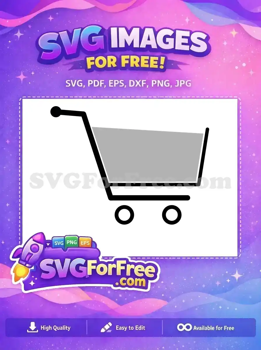 Free Black Outline Free Gray Fill Shopping Cart Free SVG
