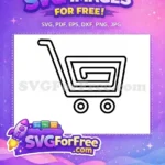 Free Black White Cart Free Shopping Free SVG - Instant Download