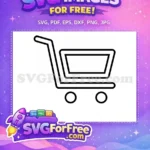 Free Black Shopping Free Cart Simple Car Free SVG - Instant Download