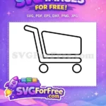 Free Minimalist Cart Free Black Outline Shopping Free SVG 2 - Instant Download