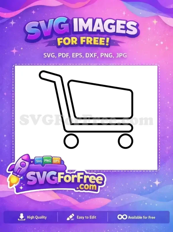 Free Minimalist Cart Free Black Outline Shopping Free SVG 2