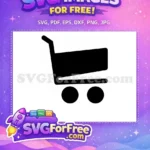 Free Simple Shopping Free Black Cart Design Free SVG - Instant Download
