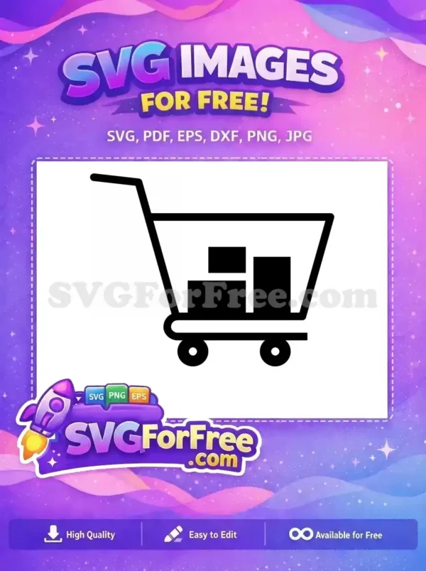 Free Black Shopping Free Cart Silhouette Grocery Free SVG