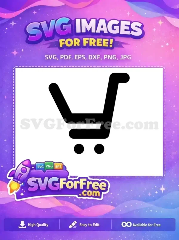 Free Black Shopping Free Cart Simple Store Free SVG 6