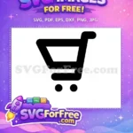 Free Black Minimalist Cart Free Two Wheels Shopping Free SVG - Instant Download