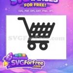 Free Minimalist Shopping Free Cart Icon Commerce Free SVG - Instant Download