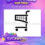 Free Cart Outline Free Shopping Bag Cart Free SVG - Instant Download