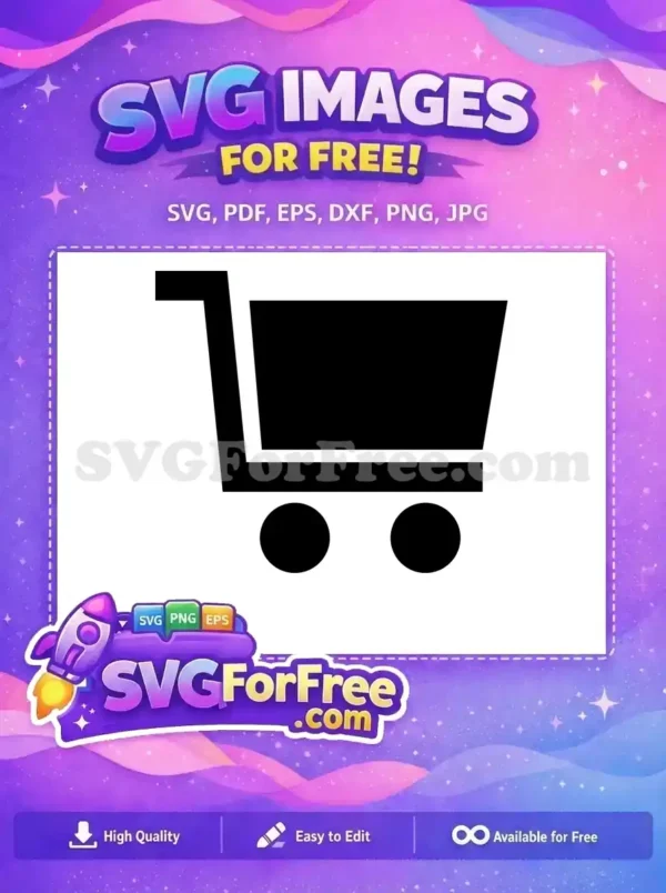 Free Black Cart Free Shopping Minimalist Free SVG