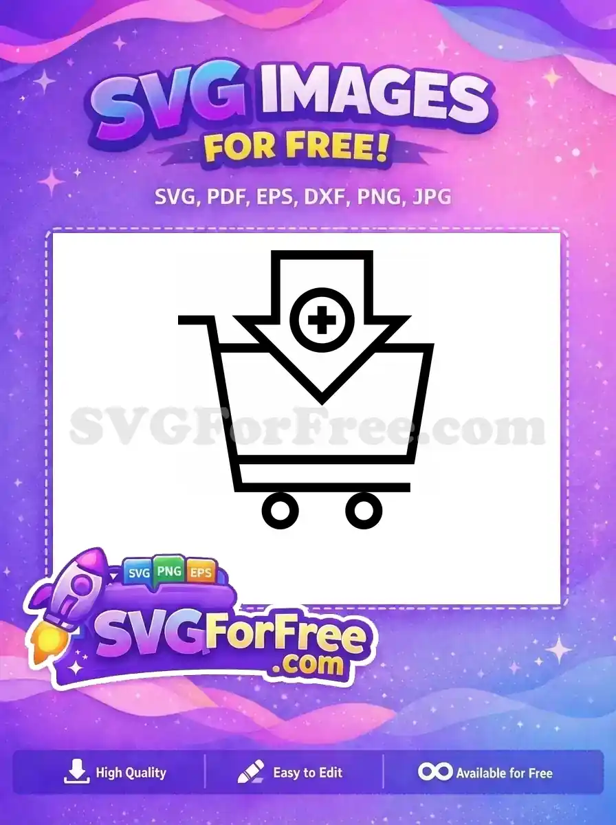 Free Black Shopping Free Cart Simple Design Free SVG 3