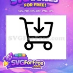 Free Cart Outline Free Shopping Cart Store Free SVG - Instant Download