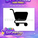 Free Black Shopping Cart Free Store Cart Simple Free SVG - Instant Download