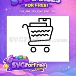 Free Wavy Cart Free Box Item Shopping Free SVG - Instant Download