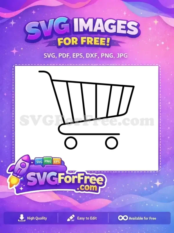 Free Empty Cart Free Line Art Shopping Free SVG