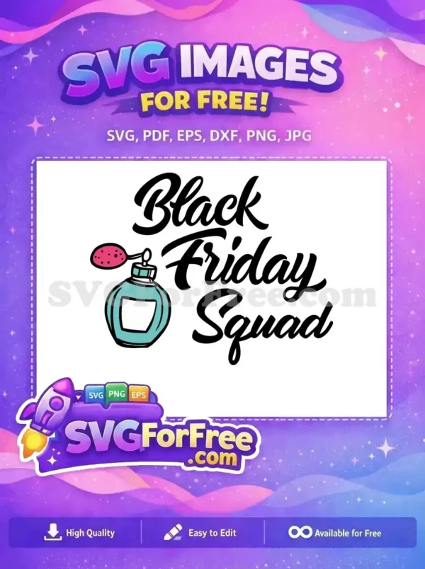 Free Teal Perfume Free Black Friday Squad Shopping Free SVG